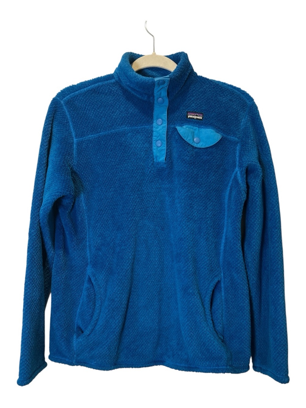 Patagonia Girl’s Blue Zip-Up Fleece Pullover size XXL(16-18)